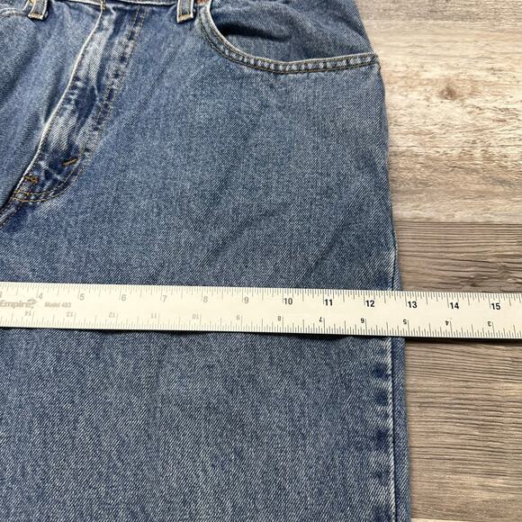 Vintage 90s Levis 550 Mid Wash Blue Mens 32x30 Loose Relaxed Fit Jeans Red Tab - Picture 12 of 13